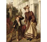 PMEFGJDPE Famous Print Artwork Premium Artwork the Crossing Sweeper by William Powell Frith Modern Canvas for Home Decor 60x90cm