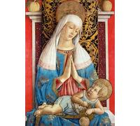 PMEFGJDPE Famous Print Artwork Premium Artwork the Lady Di Poggio Brette by Carlo Crivelli Modern Canvas for Home Decor 60x90cm