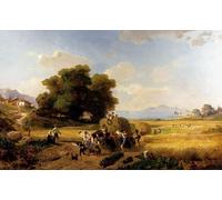 PMEFGJDPE Famous Print Artwork Premium Artwork The Last Day of The Harvest Richard Unterberger Modern Canvas for Home Decor 60x90cm