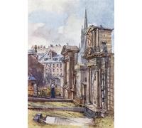 PMEFGJDPE Famous Print Artwork Premium Artwork the Martyrs Monument in the Graveyard Greyfriars by Fulleylove Modern Canvas for Home Decor 60x90cm