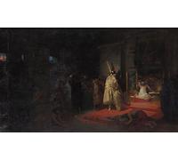 PMEFGJDPE Famous Print Artwork Premium Artwork the Ransom of Atahualpa by Carlos Baca Flor Modern Canvas for Home Decor 60x90cm