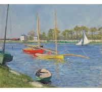 PMEFGJDPE Famous Print Artwork Premium Artwork The Seine at Argenteuil by Gustave Caillebotte Modern Canvas for Home Decor 60x90cm