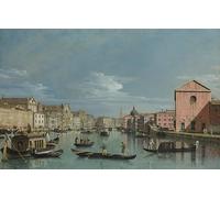 PMEFGJDPE Famous Print Artwork Premium Artwork Venice Upper Reaches of the Grand Canal Facing Santa Croce by Bernardo Bellotto Modern Canvas for Home Decor 60x90cm