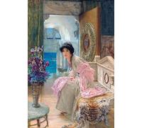 PMEFGJDPE Famous Print Artwork Premium Artwork Watching and Waiting Lawrence Alma-tadema Modern Canvas for Home Decor 60x90cm