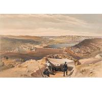 PMEFGJDPE Print Artwork Premium Artwork the Town Batteries or Interior Fortifications of Sebastopol From the Advanced Paralell of Chapman by William Crimea Simpson for Home Decor 60x90cm