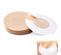 PMELCXD 30 Pairs Nipple Covers Disposable,Nipple Pasties for Women, Breast Pasties Comfortable & Sexy, Adhesive Satin Petals Pasties(Skin Color Satin, Round Type) Black