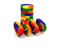 PMELCXD 30pcs Gay Pride Silicone Bracelets LGBT Rainbow Rubber Wristbands Gay Pride Wristbands LGBT Lesbian Rainbow Wristbands,Essential Festival Accessory For Celebration-Water-Resistant Sport Band