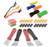 PMELCXD 36 Pcs Plastic Oven Scraper Tool Non Scratch Cleaning Scraper Kitchen Grease Scraper Hob Scraper Glass Scraper Nylon Super Scraper Ice Scraper