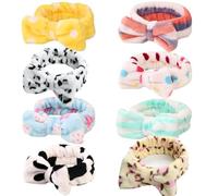 PMELCXD 8 PCS Makeup Headband - Coral Fleece Headbands Upgrade Your Beauty Routine Perfect for Washing Face, Applying Makeup, and More!