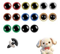 PMELCXD Safety Eyes for Crochet Projects - 80 Pairs 16mm Coloured Eyes with Washers - 8 Colours Craft Eyes for Amigurumi, Plush Creations, Puppets Crafting - Plastic Craft Accessories Kit