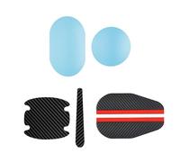 PMELCXD Wing Mirror Rain Deflector Combination, 6 PCS Waterproof Car Mirror Film Anti-Fog Car Rear View Mirror Film Rearview Mirror Rain Cover Combination（Free door handle protector）