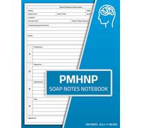 PMHNP SOAP Notes Notebook: SOAP Note-Taking Sheets for Psychiatric Mental Health Nurse Practitioner | Psychiatric Nursing Session Journal Log Book | 100 Pages