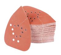 PMIQSA 100 Pieces 400 Grits Mouse Sander Paper 12 Holes Sanding Pads Hook and Loop Sander Sheets 93x135mm Sandpaper for Black and Decker Detail palm Sander Pads