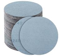 PMIQSA 125mm Mesh Sanding Discs, 50 Pcs Net Ceramic Sandpaper, 240 Grit Hook and Loop Dust Free Sanding Pads, for Drywall Sander Efficient Dust Removal Random Orbital Sander Polishing