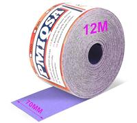 PMIQSA 240 Grit Sandpaper Roll, 70mm x 12M, Hook & Loop Ceramics Sandpaper for Automotive, Woodworking Color Sanding, Finishing Metal(Ceramics)