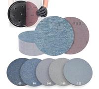PMIQSA 25 Pcs Mesh Sanding Discs 225mm 60-240 Grit Ceramic Net Sandpaper | 9 Inch Hook and Loop Ceramic Net Sandpaper Dust Free for Drywall Sander Long Neck Sander Sanding Giraffe