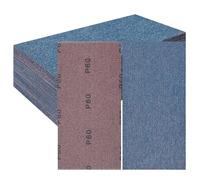 PMIQSA 25 Pcs Net sandpaper strips 115x230mm Mesh Ceramic Sanding Sheets, Grit 60 Hook and Loop Dust Free Sanding Pads, for Orbital Sander, Hand Sanding Block, Wood Metal Surface Preparation