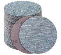 PMIQSA 50 Pcs 125mm Sanding Discs, Hook and Loop Mesh Sanding Pads 80 Grit, Dust-Free & Anti-Clogging, for Drywall Efficient Dust Removal Random Orbital Sander