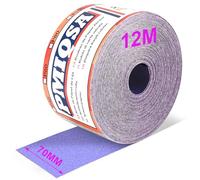 PMIQSA 80 Grit Sandpaper Roll, 70mm x 12M, Hook & Loop Ceramics Sandpaper for Automotive, Woodworking Color Sanding, Finishing Metal (Ceramics)