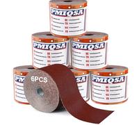PMIQSA Sandpaper Roll Set 6 Rolls 5m x 93mm Grit 60 80 120 180 240 400