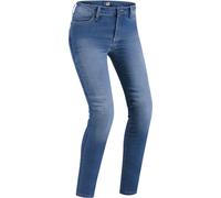 PMJ Skinny Ladies Motorcycle Jeans, light blue, size 26