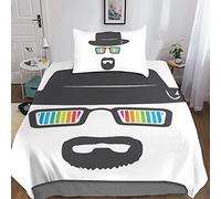 Pmkvgdy Breaking Bad Bedding Set Girls And Boys 3D Printed Microfiber Duvet Cover Sets 2 Pieces TV Play Quilt Cover Soft with Pillowcases with Zipper Closure Comforter Cover Single（135x200cm）