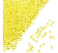 PMLAND 3500pcs Mini Flat Acrylic Balls 6mm Diameter for Vase Filler, Brush Holder, Party Table, Wedding, Decoration, Crafts (Yellow)