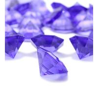 PMLAND 40+ Pieces Large Acrylic Diamond Crystals Gems Treasure Gemstones for Table Scatters Vase Fillers Decoration Party Treasure Hunting Arts and Crafts - Purple
