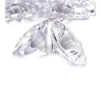 PMLAND 42 Pieces Large 25 Carats Acrylic Fake Diamond Crystals Gems - Clear Gemstones for Table Scatters, Vase Fillers, Party Decorations, Treasure Hunts, and Arts & Crafts