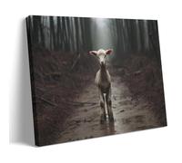 PMLBAOUS Country Lamb Canvas Wall Art, Vintage Forest Nature Animals Painting on Textured Canvas Prints Picture Poster for Living Room Bedroom Home Wall Decoration Artwork Frame 12x18inch(30x45cm)