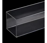 PMMA Transparent Hollow Tube, Length 105mm Acrylic Square Pipe for Model Production Lighting Tubes 1pc(35x35x3mm)