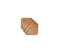 PMMD 2 Pcs Initial Bracelet Stack 14K Gold Plated Waterproof Copper Stackable Gold Bracelet for Women Adjustable Letter Pendant Friendship Bracelets for Mother's Gifts for Women Mum Wife Girlfriend-R