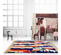 Pmnadfdag Area Rug for Living Room,Soft Short Pile Non-Slip Rugs for Bedroom,Dining Room,Kitchen Modern Abstract Color ink Style, 150 x 180 cm