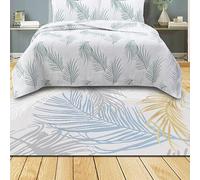 Pmnadfdag Large Living Room Soft Pile Rug,Soft Short Pile Area Rug,for Home Decor Office Easy Care Modern Blue Feathers, 160 x 280 cm