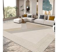 Pmnadfdag Living Room Decorative Rug,Soft Bedroom Area Rugs,Washable Slip Large Rugs Modern Geometric Patchwork Beige, 200 x 300 cm