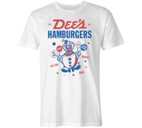 PMNXCVS Dee's Hamburgers T-Shirt 2D Salt Lake City Vintage Restaurant White(X-Large)