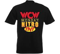 PMNXCVS DeFen WCW Monday Night Nitro T Shirt Mens Round Neck Short Sleeves Bottoming T-Shirt Black(Small)