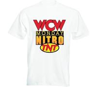 PMNXCVS DeFen WCW Monday Night Nitro T Shirt Mens Round Neck Short Sleeves Bottoming T-Shirt(Large)
