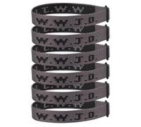 Pmormyy 6PCS WWJD Bracelet Pack for Women Men, Christian Jesus Wristbands, Adjustable WWJD Bracelets Bulk What Would Jesus Do Bracelet, Polyester Fibre, no gemstone
