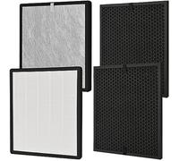 Pmosata LV-PUR131 Replacement Filters for LEVOIT LV-PUR131 and LV-PUR131S LV-PUR131-RF Air Purifier,4 in 1 True HEPA filters 2 Pack True HEPA and 2 pack Activated Carbon Filters