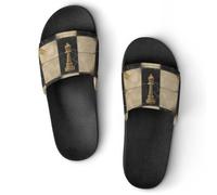pmoyh Chess Slippers Unisex House Slides Thick Sole Shower Sandals For Indoor Outdoor 4.5
