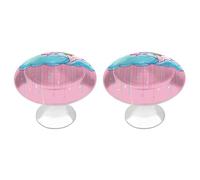 pmoyh Rainbow Clouds Raindrops Kitchen Cabinet Knobs Round Dresser Drawer Knobs Pull Handles Bathroom Hardware 2 Pack 2.8x2.1cm
