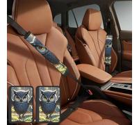 PMQAGNKSMQ 2 Pack Seat Belt Cover Pad Personalized Seat Belt Pad Car Shoulder Pad Anime Owl Harness Pads Automotive Seat Belt Cushion Pad Cover for Adults Truck SUV Backpack