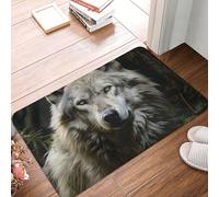 PMQAGNKSMQ Door Mat Dirt Trapper Entrance Mat 16" X 24" Non-Slip Welcome Mats Lone Wolf Doormat Machine Washable Door Mat Indoor Outdoor Floor Mat for Garage Patio Porch Farmhouse