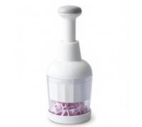 Pαmρεred Chef Manual Food Chopper - Hand Vegetable Chopper, Onion Chopper, Garlic Chopper, Nuts Chopper, Food Dicer Mincer - Handheld Kitchen Tool for Salad Fruits Nuts, Dishwasher Safe, White