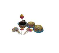 PMS 1 Pack Of Easter Cupcake Cases & Picks 24 Piece Easter Egg Cake Cases Toppers Cute Bunny