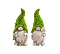 PMS 18cm Flock Grass Garden Gonk Gnome Ceramic Outdoor Ornament Statue Decoration
