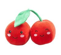 PMS 18cm Softling Cherries Plush Toy - Cute Red Fruit Soft Toy with Smiley Faces and Leaf - Fun Kawaii-Style Stuffed Toy for Kids, Gifts & Decor