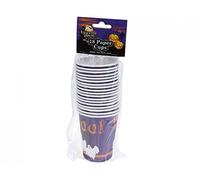 PMS 18PK 9OZ / 250ML HALLOWEEN DESIGN PAPER CUPS IN POLYBAG