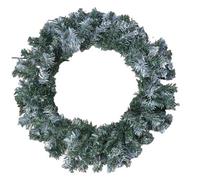 PMS 24" Pvc Christmas Wreath With 160 Tips & Snow Effect